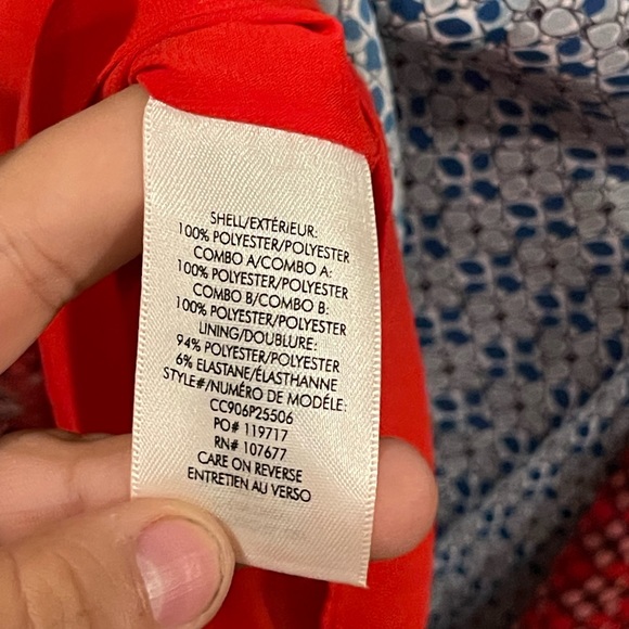 Alice and Olivia Red Abelia Paneled Floral Mini Dress - Picture 5 of 5